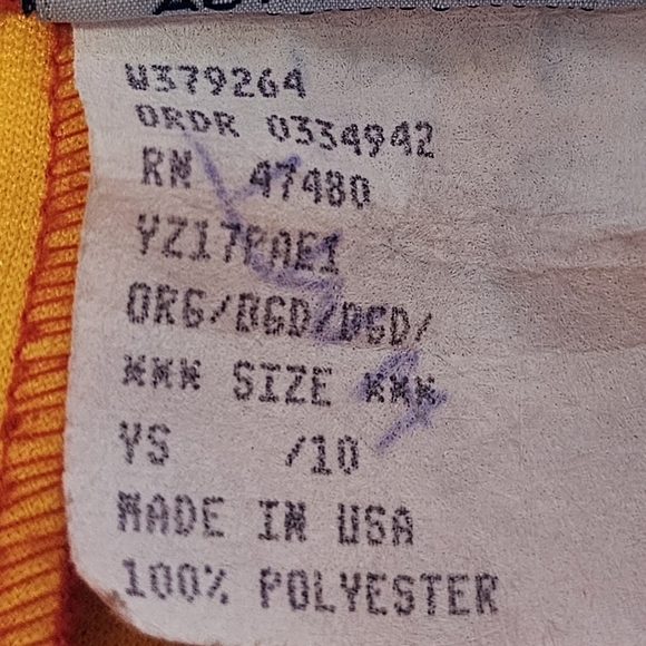 CDT Cheerleader & DanzteamCheerleader Skirt Orange and Yellow Pleated Girls - Picture 9 of 9